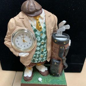 •Linden Golf Bag and Clubs Miniature Clock